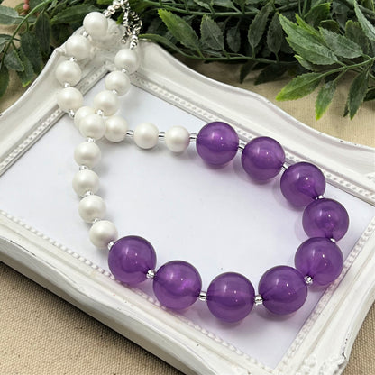 Grape Iridescent Not-so-chunky Necklace