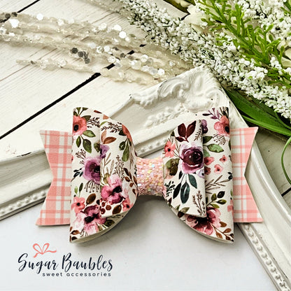 3.5" Amethyst Floral Bow