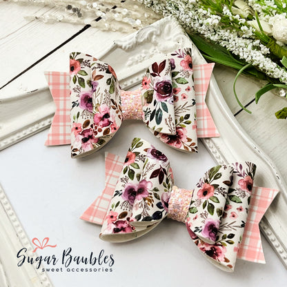 3.5" Amethyst Floral Bow