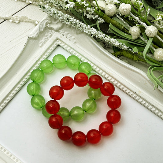 Red or Green Iridescent Bracelet